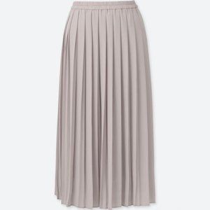 Uniqlo Lavender Chiffon Pleated Midi Skirt